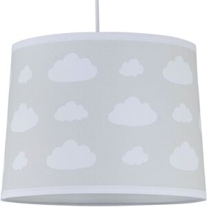 First Choice Lighting Clouds - Light Grey Easy Fit Fabric Pendant Shade in White White First Choice Lighting Clouds - Light Grey Easy Fit Fabric Pendant Shade in White White