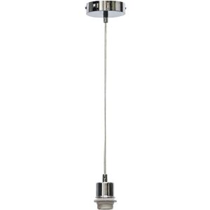 First Choice Lighting Carss - Polished Chrome Ceiling Pendant Flex Suspension Kit for Easy Fit Shades in Silver Silver First Choice Lighting Carss - Polished Chrome Ceiling Pendant Flex Suspension Kit for Easy Fit Shades in Silver Silver