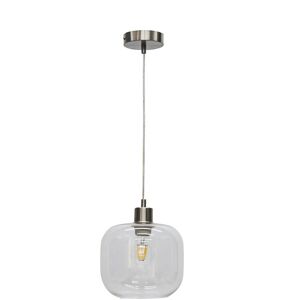 First Choice Lighting Bletch - Clear Glass with Satin Nickel Pendant Fitting Clear First Choice Lighting Bletch - Clear Glass with Satin Nickel Pendant Fitting Clear