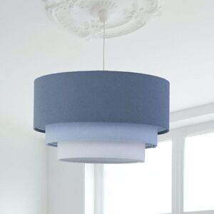 First Choice Lighting Gabi - Blue Ombre Linen 3 Tier Ceiling Light Shade Blue First Choice Lighting Gabi - Blue Ombre Linen 3 Tier Ceiling Light Shade Blue