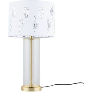 First Choice Lighting Aura - Satin Brass Table Lamp with White Fern Cut Out Silver Shade in Gold Gold First Choice Lighting Aura - Satin Brass Table Lamp with White Fern Cut Out Silver Shade in Gold Gold