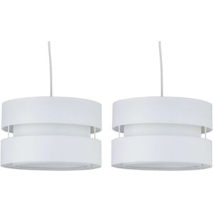 First Choice Lighting Set of 2 Benni - White 26cm Pendant Shades White First Choice Lighting Set of 2 Benni - White 26cm Pendant Shades White
