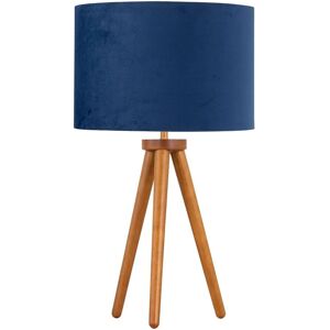First Choice Lighting Voyage - Dark Oak Table Lamp or Bedside Light with Blue Velvet Shade in Brown Brown First Choice Lighting Voyage - Dark Oak Table Lamp or Bedside Light with Blue Velvet Shade in Brown Brown