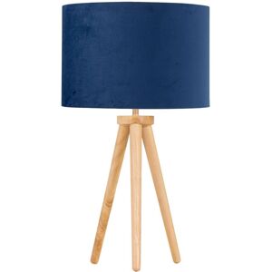 First Choice Lighting Voyage - Light Oak Table Lamp or Bedside Light with Blue Velvet Shade in Brown Brown First Choice Lighting Voyage - Light Oak Table Lamp or Bedside Light with Blue Velvet Shade in Brown Brown