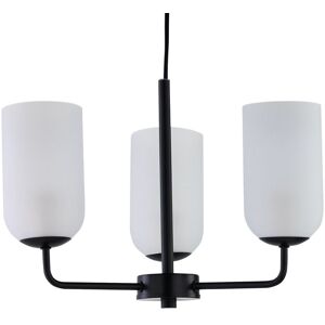 First Choice Lighting Victoria - Black 3 Arm Ceiling Pendant with Frosted Glass Shade Black First Choice Lighting Victoria - Black 3 Arm Ceiling Pendant with Frosted Glass Shade Black