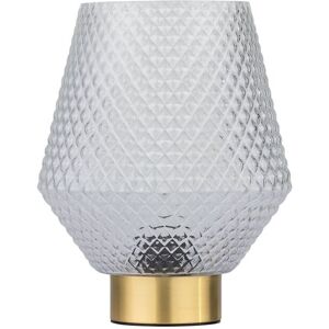 First Choice Lighting Porter - Battery Operated Satin Brass Lamp with Clear Textured Glass in Gold Gold First Choice Lighting Porter - Battery Operated Satin Brass Lamp with Clear Textured Glass in Gold Gold