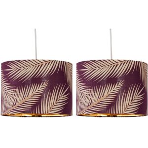 First Choice Lighting Set of 2 Tropica - Burgundy Gold Leaf Detail 25cm Pendant Lamp Shades Burgundy First Choice Lighting Set of 2 Tropica - Burgundy Gold Leaf Detail 25cm Pendant Lamp Shades Burgundy