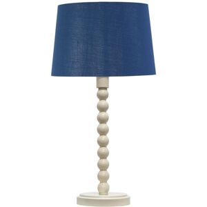 First Choice Lighting Bobbin - Ivory Lamp with Navy & Silver Shade in White White First Choice Lighting Bobbin - Ivory Lamp with Navy & Silver Shade in White White