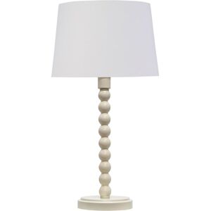 First Choice Lighting Bobbin - Ivory Lamp with White & Gold Shade White First Choice Lighting Bobbin - Ivory Lamp with White & Gold Shade White
