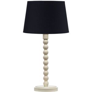 First Choice Lighting Bobbin - Ivory Lamp with Black Cotton Shade in White White First Choice Lighting Bobbin - Ivory Lamp with Black Cotton Shade in White White