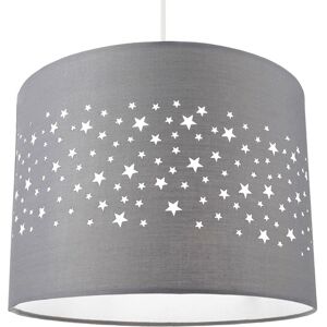 Happy Homewares Stars Decorated Children/Kids Soft Cotton Bedroom Pendant or Lamp Shade in Grey Grey Happy Homewares Stars Decorated Children/Kids Soft Cotton Bedroom Pendant or Lamp Shade in Grey Grey