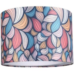 Happy Homewares Multi Colour Kaleidoscope Leaf Themed Lamp Shade with Inner White Cotton Lining Size: 10 inches Multicolor 10 inches Happy Homewares Multi Colour Kaleidoscope Leaf Themed Lamp Shade with Inner White Cotton Lining Size: 10 inches Multicolor 10 inches