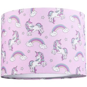 Happy Homewares Beautiful Modern Soft Lilac Cotton Lampshade with Unicorns Clouds & Rainbows Size: 10 inches Lilac 10 inches Happy Homewares Beautiful Modern Soft Lilac Cotton Lampshade with Unicorns Clouds & Rainbows Size: 10 inches Lilac 10 inches