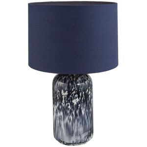 Happy Homewares Modern Navy Blue & Smoked Grey Marble Snowflake Glass Table Lamp with Shade in Midnight Midnight Happy Homewares Modern Navy Blue & Smoked Grey Marble Snowflake Glass Table Lamp with Shade in Midnight Midnight