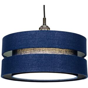 Happy Homewares Contemporary Linen Fabric Triple Tier Ceiling Pendant Light Shade in Midnight Size: 14 inches Midnight 14 inches Happy Homewares Contemporary Linen Fabric Triple Tier Ceiling Pendant Light Shade in Midnight Size: 14 inches Midnight 14 inches
