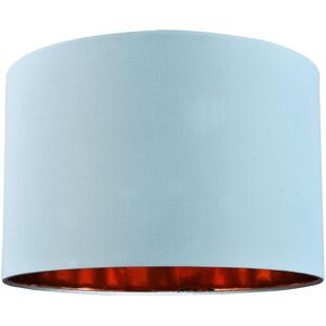 Happy Homewares Contemporary Cotton Lamp/Light Shade with Shiny Paper Inner in Duck Egg Blue Size: 12 inches Duck Egg Blue 12 inches Happy Homewares Contemporary Cotton Lamp/Light Shade with Shiny Paper Inner in Duck Egg Blue Size: 12 inches Duck Egg Blue 12 inches