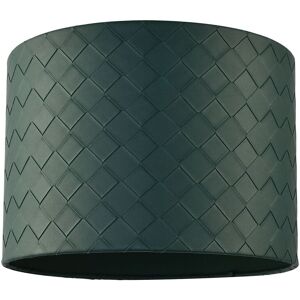 Happy Homewares Forest Green Faux Leather Laced Drum Lamp Shade with Cotton Lining in Dark Green Size: 10 inches Dark Green 10 inches Happy Homewares Forest Green Faux Leather Laced Drum Lamp Shade with Cotton Lining in Dark Green Size: 10 inches Dark Green 10 inches