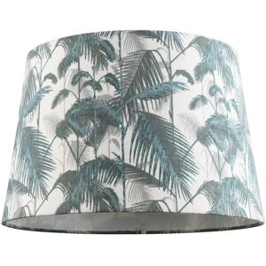 Happy Homewares Modern Green Palm Trees Linen Fabric Drum Lamp Shade with Cotton Inner Size: 12 inches Green 12 inches Happy Homewares Modern Green Palm Trees Linen Fabric Drum Lamp Shade with Cotton Inner Size: 12 inches Green 12 inches