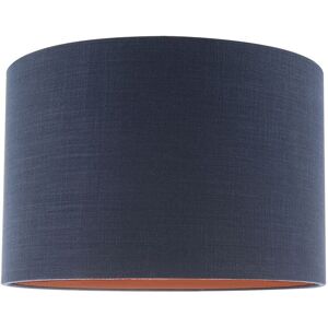 Happy Homewares Modern Textured Cotton Lamp Shade with Brushed Gold Inner Lining in Midnight Size: 12 inches Midnight 12 inches Happy Homewares Modern Textured Cotton Lamp Shade with Brushed Gold Inner Lining in Midnight Size: 12 inches Midnight 12 inches