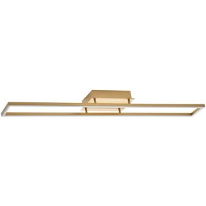Happy Homewares Brushed Metal LED Ceiling Strip Light Fitting - Ideal for Kitchens in Gold Gold Happy Homewares Brushed Metal LED Ceiling Strip Light Fitting - Ideal for Kitchens in Gold Gold