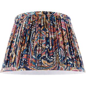 Happy Homewares Colourful Pleated Cotton Fabric Lamp Shade with Ornate Floral Design Size: 12 inches Multicolor 12 inches Happy Homewares Colourful Pleated Cotton Fabric Lamp Shade with Ornate Floral Design Size: 12 inches Multicolor 12 inches