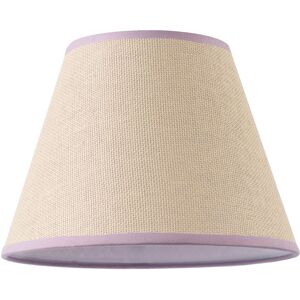 Happy Homewares Traditional Rattan Tweed Lamp Shade with Coloured Cotton Fabric Trims in Lilac Size: 10 inches Lilac 10 inches Happy Homewares Traditional Rattan Tweed Lamp Shade with Coloured Cotton Fabric Trims in Lilac Size: 10 inches Lilac 10 inches