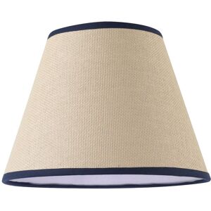 Happy Homewares Traditional Rattan Tweed Lamp Shade with Coloured Cotton Fabric Trims in Midnight Size: 10 inches Midnight 10 inches Happy Homewares Traditional Rattan Tweed Lamp Shade with Coloured Cotton Fabric Trims in Midnight Size: 10 inches Midnight 10 inches