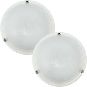 Loops 2 Pack Chrome Glass Alabaster Ceiling Light - Ceiling Light Loops 2 Pack Chrome Glass Alabaster Ceiling Light - Ceiling Light