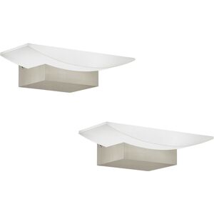 Loops 2 PACK Wall Light Colour Satin Nickel Shade Satined Plastic LED 1x5.6W Included in Metallics Metallics Loops 2 PACK Wall Light Colour Satin Nickel Shade Satined Plastic LED 1x5.6W Included in Metallics Metallics