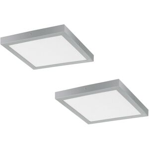 Loops 2 Pack Silver Square Surface Mount 25W LED - Wall / Ceiling Light Loops 2 Pack Silver Square Surface Mount 25W LED - Wall / Ceiling Light