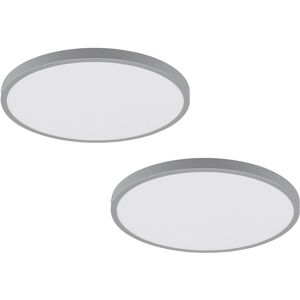 Silver 400mm Surface Mounted Wall/Ceiling Light - 25W LED - Modern Indoor Silver 400mm Surface Mounted Wall/Ceiling Light - 25W LED - Modern Indoor