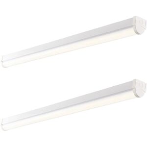 Loops 1200mm Emergency Batten Light - 24.5W Cool White LED - Gloss White & Opal White - Emergency Batten Light Loops 1200mm Emergency Batten Light - 24.5W Cool White LED - Gloss White & Opal White - Emergency Batten Light