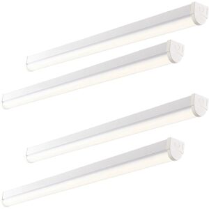 Loops 4 PACK 5ft Emergency Batten Light - 41W Cool White LED - Gloss White & Opal White Loops 4 PACK 5ft Emergency Batten Light - 41W Cool White LED - Gloss White & Opal White