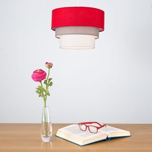 ValueLights Aztec Three Tier Easy Fit Fabric Ceiling Pendant Lamp Shade with Bulb in Red Red ValueLights Aztec Three Tier Easy Fit Fabric Ceiling Pendant Lamp Shade with Bulb in Red Red