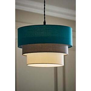 ValueLights Aztec Three Tier Easy Fit Fabric Ceiling Pendant Lamp Shade with Bulb in Teal Teal ValueLights Aztec Three Tier Easy Fit Fabric Ceiling Pendant Lamp Shade with Bulb in Teal Teal