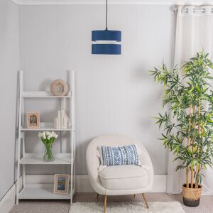 ValueLights Sophia Pair of Two Small 26cm Drum Easy Fit Ceiling Light Lamp Shades in Navy Size: 10 inches Navy 10 inches ValueLights Sophia Pair of Two Small 26cm Drum Easy Fit Ceiling Light Lamp Shades in Navy Size: 10 inches Navy 10 inches