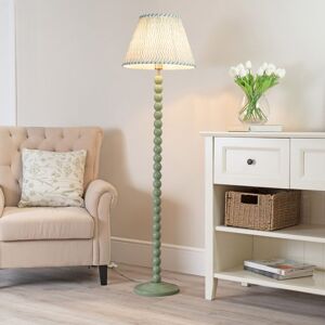 ValueLights Bobbins Sage Green Floor Lamp with Tapered Fabric Pleated Shade in Pale Green Pale Green ValueLights Bobbins Sage Green Floor Lamp with Tapered Fabric Pleated Shade in Pale Green Pale Green