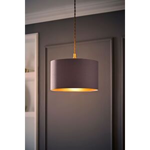 ValueLights Reni Grey Fabric with Metallic Gold Inner Pendant Ceiling Lamp Shade & Bulb Size: 6 inches Grey 6 inches ValueLights Reni Grey Fabric with Metallic Gold Inner Pendant Ceiling Lamp Shade & Bulb Size: 6 inches Grey 6 inches