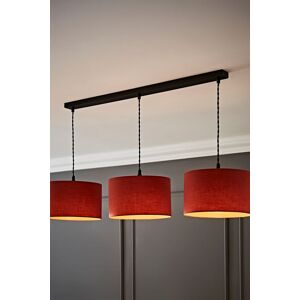 ValueLights Reni Fabric Drum Shade 3 Drop Bar Matte Black Diner Ceiling Pendant Light in Burnt Orange Burnt Orange ValueLights Reni Fabric Drum Shade 3 Drop Bar Matte Black Diner Ceiling Pendant Light in Burnt Orange Burnt Orange