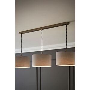 ValueLights Reni Fabric Drum Shade 3 Drop Bar Chrome Diner Ceiling Pendant Light in Grey Grey ValueLights Reni Fabric Drum Shade 3 Drop Bar Chrome Diner Ceiling Pendant Light in Grey Grey