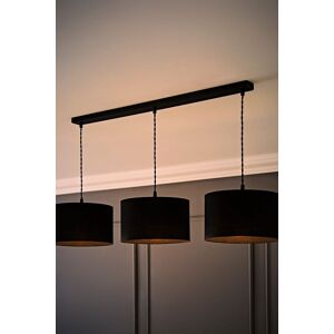 ValueLights Reni Drum Shade 3 Drop Bar Matte Black Diner Ceiling Pendant Light & LED Bulbs Black ValueLights Reni Drum Shade 3 Drop Bar Matte Black Diner Ceiling Pendant Light & LED Bulbs Black