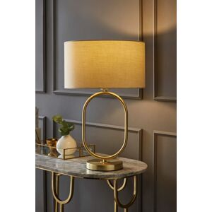 ValueLights Antonia Fabric Drum Lamp Shade Brushed Gold Oval Table Lamp in Natural Natural ValueLights Antonia Fabric Drum Lamp Shade Brushed Gold Oval Table Lamp in Natural Natural