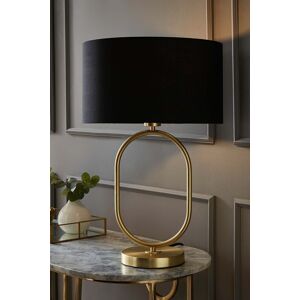 ValueLights Antonia Fabric Drum Lamp Shade Brushed Gold Oval Table Lamp in Black Black ValueLights Antonia Fabric Drum Lamp Shade Brushed Gold Oval Table Lamp in Black Black
