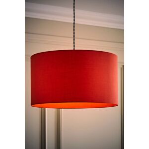 ValueLights Reni Rust Red Fabric Easy Fit Drum Ceiling Lamp Shade with LED Bulb in Burnt Orange Size: Medium Burnt Orange Medium ValueLights Reni Rust Red Fabric Easy Fit Drum Ceiling Lamp Shade with LED Bulb in Burnt Orange Size: Medium Burnt Orange Medium