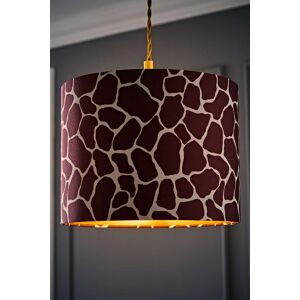 ValueLights Oasis Giraffe Print Fabric with Metallic Gold Inner Drum Lamp Shade & LED Bulb Multicolor ValueLights Oasis Giraffe Print Fabric with Metallic Gold Inner Drum Lamp Shade & LED Bulb Multicolor