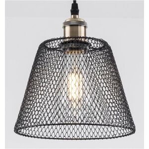 Harper Living Compact Easy Fit Vintage Metal Lampshade Ceiling fitting Shade in Black Black Harper Living Compact Easy Fit Vintage Metal Lampshade Ceiling fitting Shade in Black Black