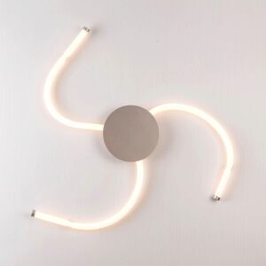 Harper Living LED 3 Light Flush Ceiling Light with Flexible Polycarbonate Arms Matt Nickel in Silver Silver Harper Living LED 3 Light Flush Ceiling Light with Flexible Polycarbonate Arms Matt Nickel in Silver Silver