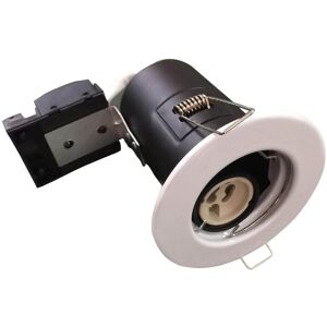 ENER-J Fire Rated Downlight Housing with GU10 holder, White Ring (pack of 5 units) Size: 25 cm diameter x 19 cm high White 25 cm diameter x 19 cm high ENER-J Fire Rated Downlight Housing with GU10 holder, White Ring (pack of 5 units) Size: 25 cm diameter x 19 cm high White 25 cm diameter x 19 cm high