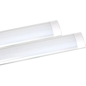 ENER-J 36W Prismatic LED Tube Batten complete fitting 1.2m, 3000 lumens, 4000K (pack of 2 units) in White Size: 25 cm diameter x 19 cm high White 25 cm diameter x 19 cm high ENER-J 36W Prismatic LED Tube Batten complete fitting 1.2m, 3000 lumens, 4000K (pack of 2 units) in White Size: 25 cm diameter x 19 cm high White 25 cm diameter x 19 cm high