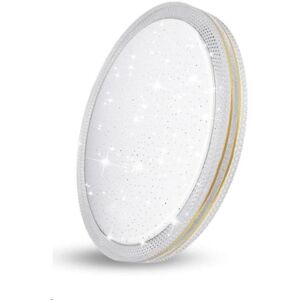 ExtraStar 18W LED Round Flush Ceiling Light Cold White 6500K, 1950 Lumen, Gold edged White ExtraStar 18W LED Round Flush Ceiling Light Cold White 6500K, 1950 Lumen, Gold edged White
